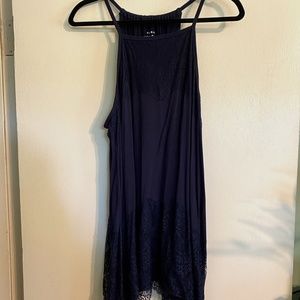 Torrid Super Soft Navy & Lace Sharkbite Cami
